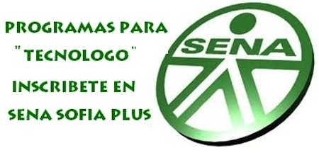 Tecnólogos primera oferta SENA SOFIA Plus